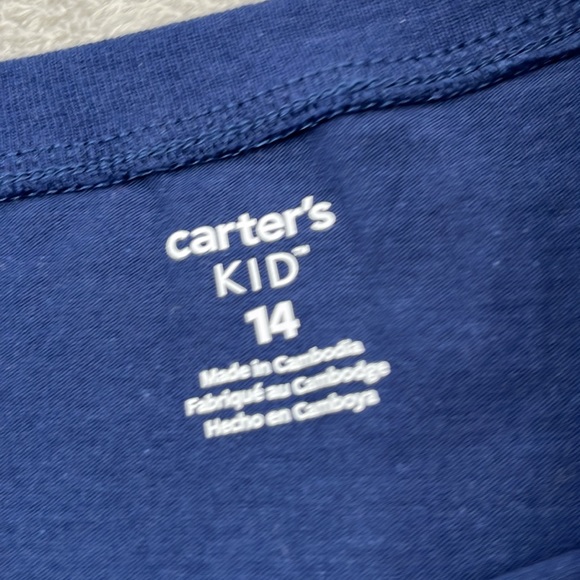 NEW Carters 14 100% Cotton Moon Phases Blue Short Sleeve T Shirt - Picture 4 of 7